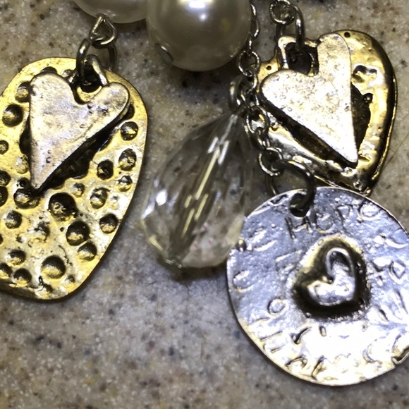 Bar Heart Pendant Gold/Silver tone Fashion Jewelry - Picture 4 of 5